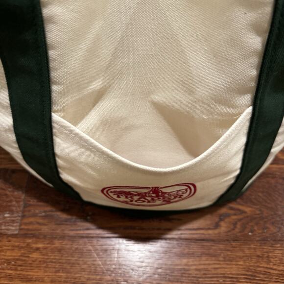 Mommy & Me NEW Trader Joe's Canvas Tote Bags Embroidered Reusable Pockets Green - Picture 13 of 16